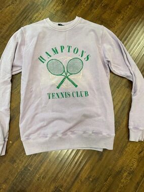 Hamptons Tennis Club Lavender Graphic Sweatshirt